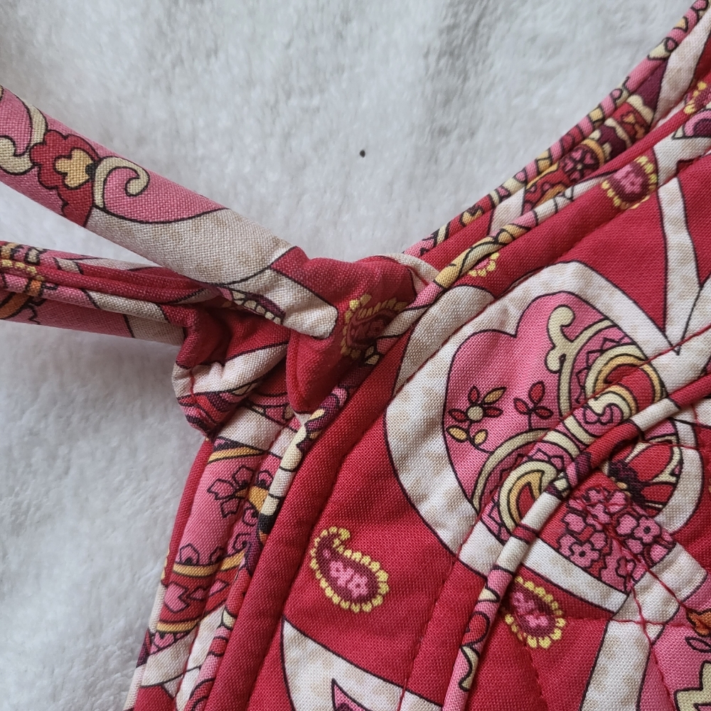 Vera Bradley Sweetheart Shoulder Bag in the Rosy Posies pattern. - Picture 11 of 14